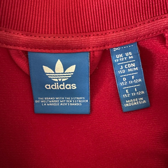 Adidas Girls Bomber Jacket- color reddish pink, size Medium (11-12) - Picture 3 of 3